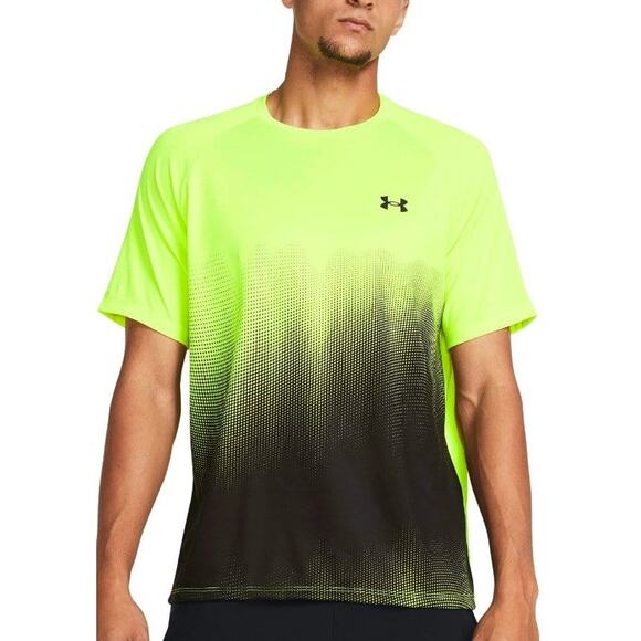 NWT Under Armour UA Tech Fade Short Sleeve in High Vis Yellow size Small - Picture 1 of 6